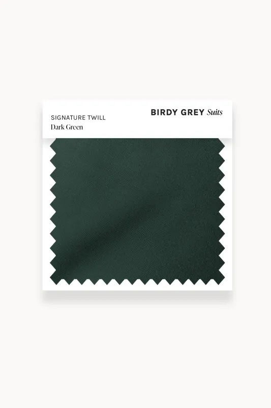 Swatch - Signature Twill in Dark Green made by Birdy Grey