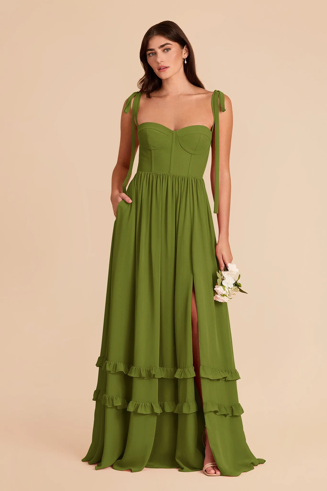 Evelyn Chiffon Dress - Cactus sold by Birdy Grey product image thumbnail 4
