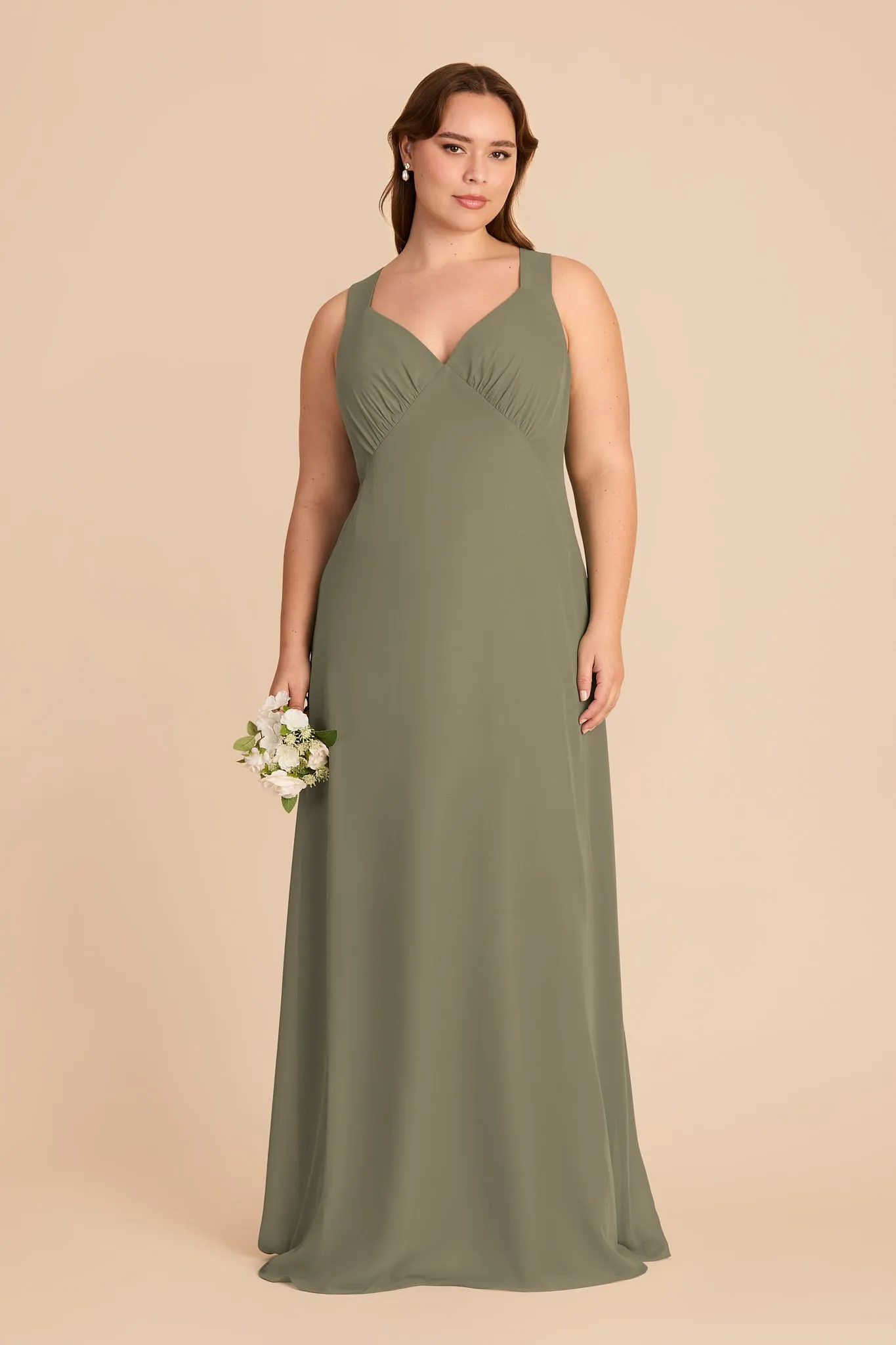 Veronica Chiffon Dress - Moss Green sold by Birdy Grey product image thumbnail 2