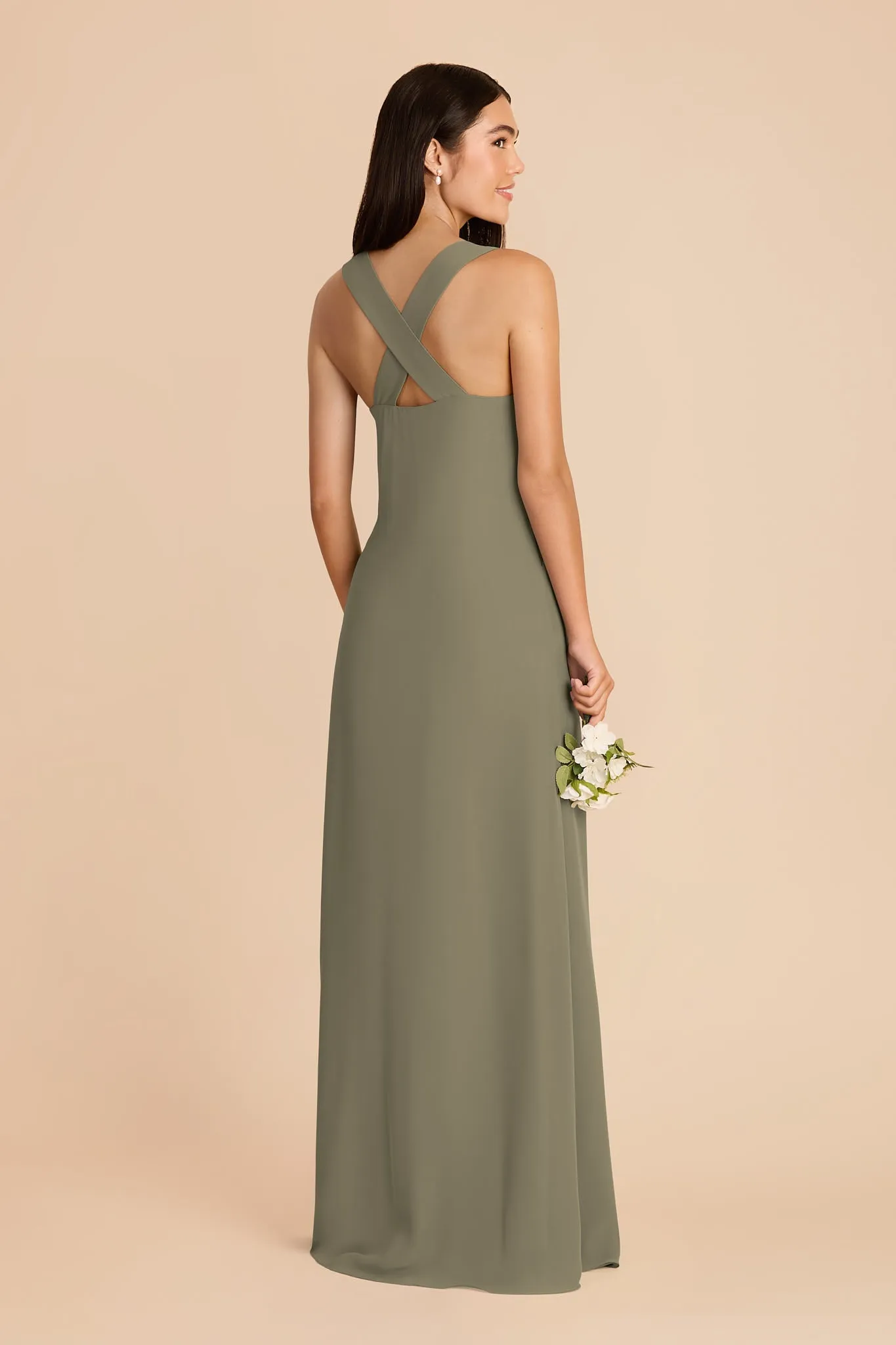Veronica Chiffon Dress - Moss Green sold by Birdy Grey product image thumbnail 4