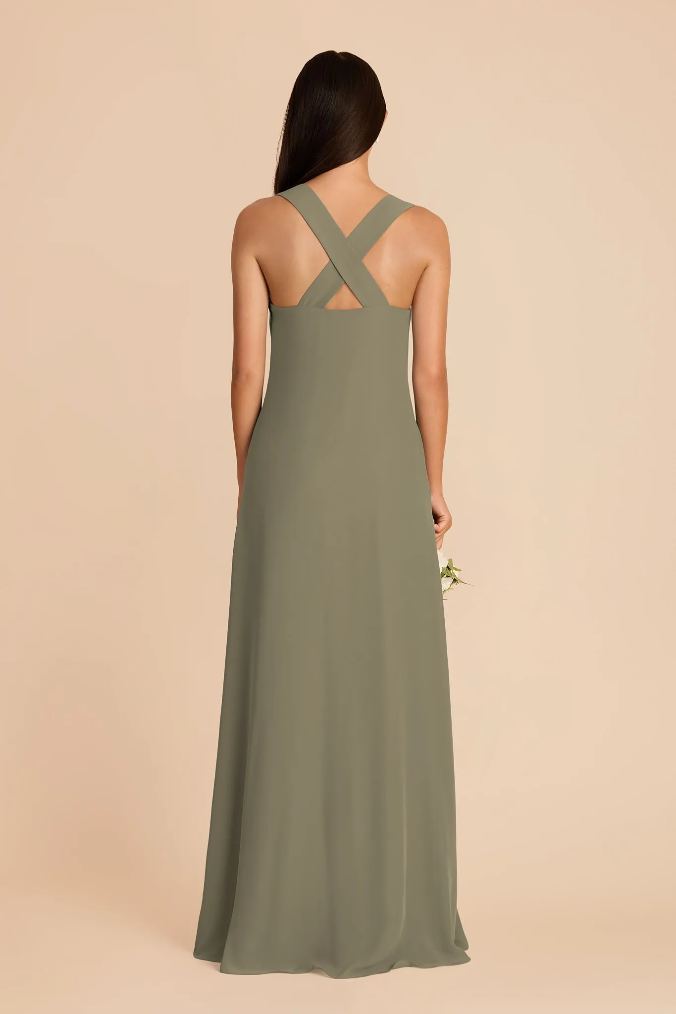 Veronica Chiffon Dress - Moss Green sold by Birdy Grey product image thumbnail 5