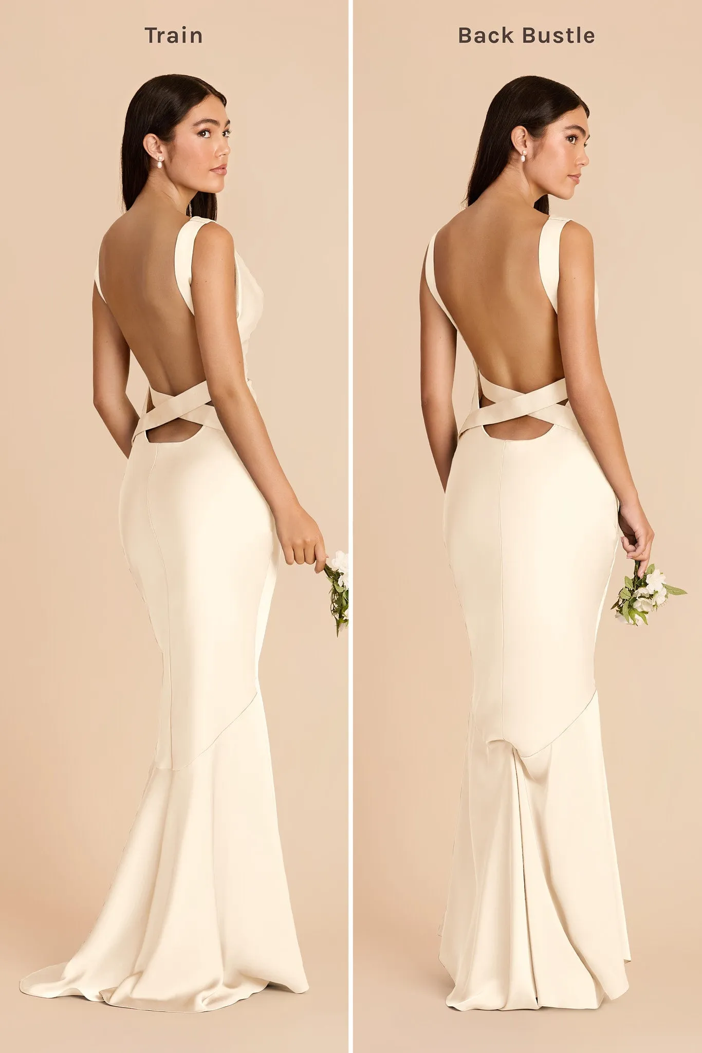 Alexis Matte Satin Dress - Ivory Cream sold by Birdy Grey product image thumbnail 4