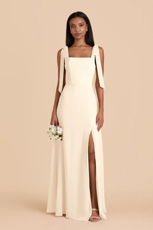 Alex Chiffon Dress - Ivory Cream made by Birdy Grey