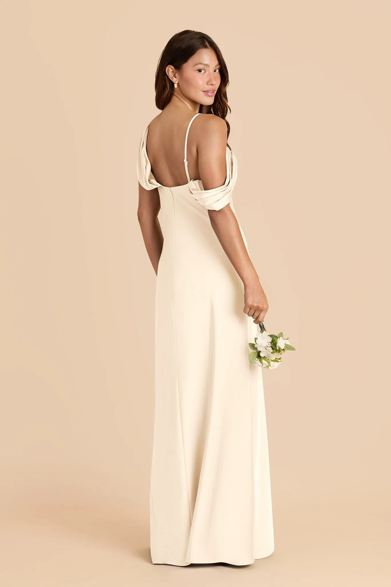 Freya Matte Satin Dress - Ivory Cream sold by Birdy Grey product image thumbnail 4