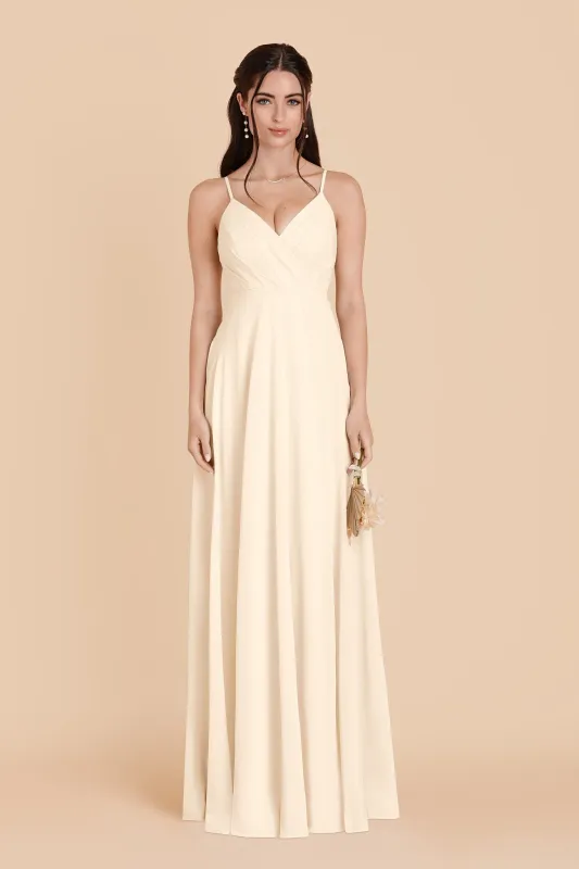 Kaia Chiffon Dress - Ivory Cream made by Birdy Grey