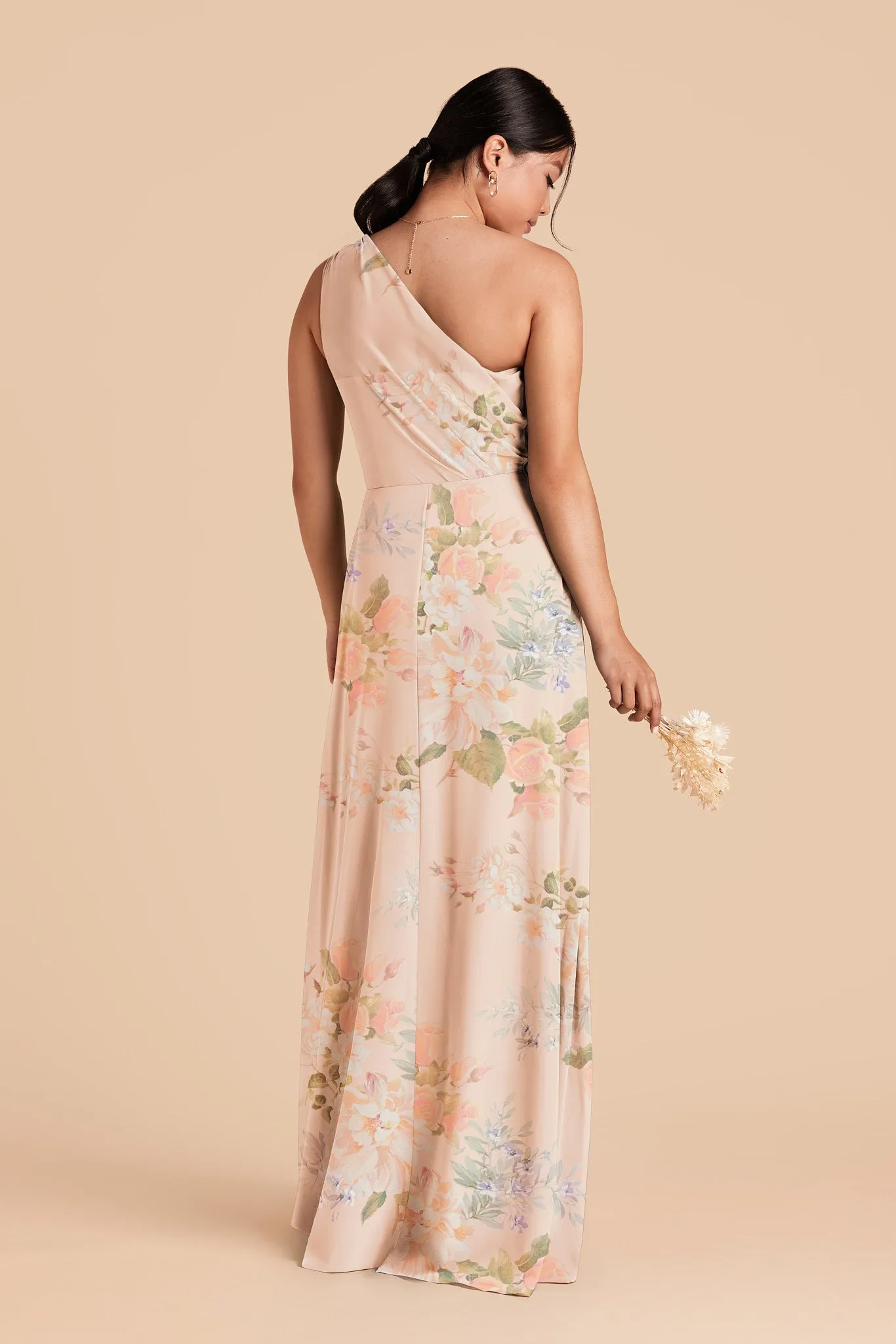 Kira Chiffon Dress - Pale Blush Romantic Bouquet sold by Birdy Grey product image thumbnail 3