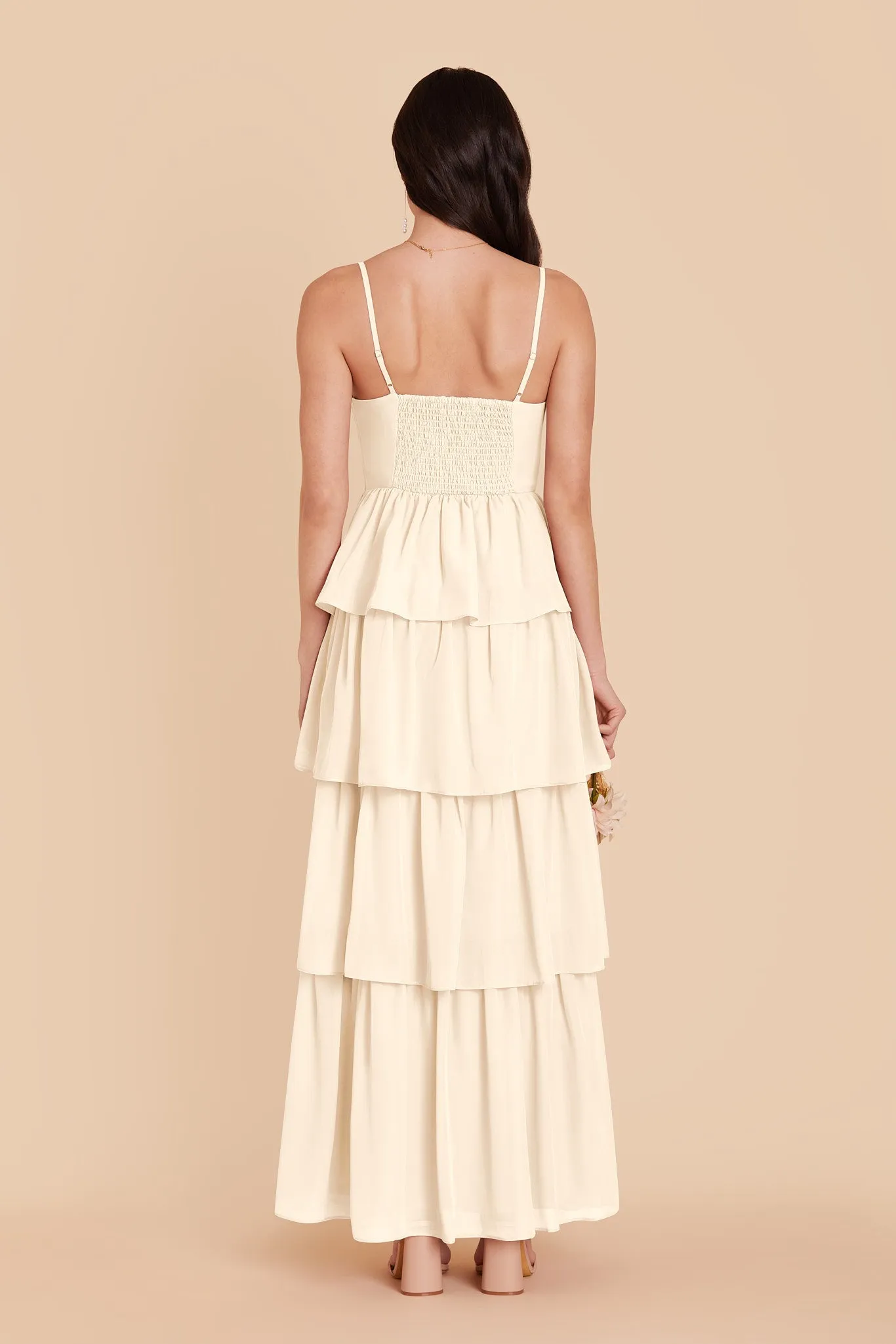 Lola Chiffon Dress - Ivory Cream sold by Birdy Grey product image thumbnail 5