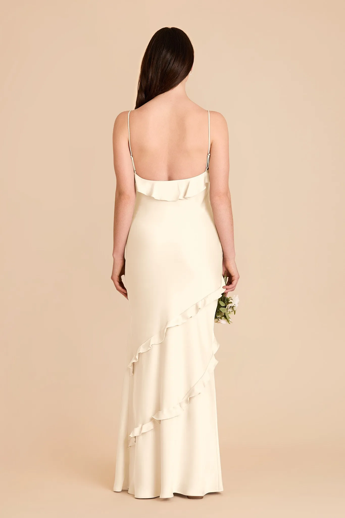 Valentina Matte Satin Dress - Ivory Cream sold by Birdy Grey product image thumbnail 5