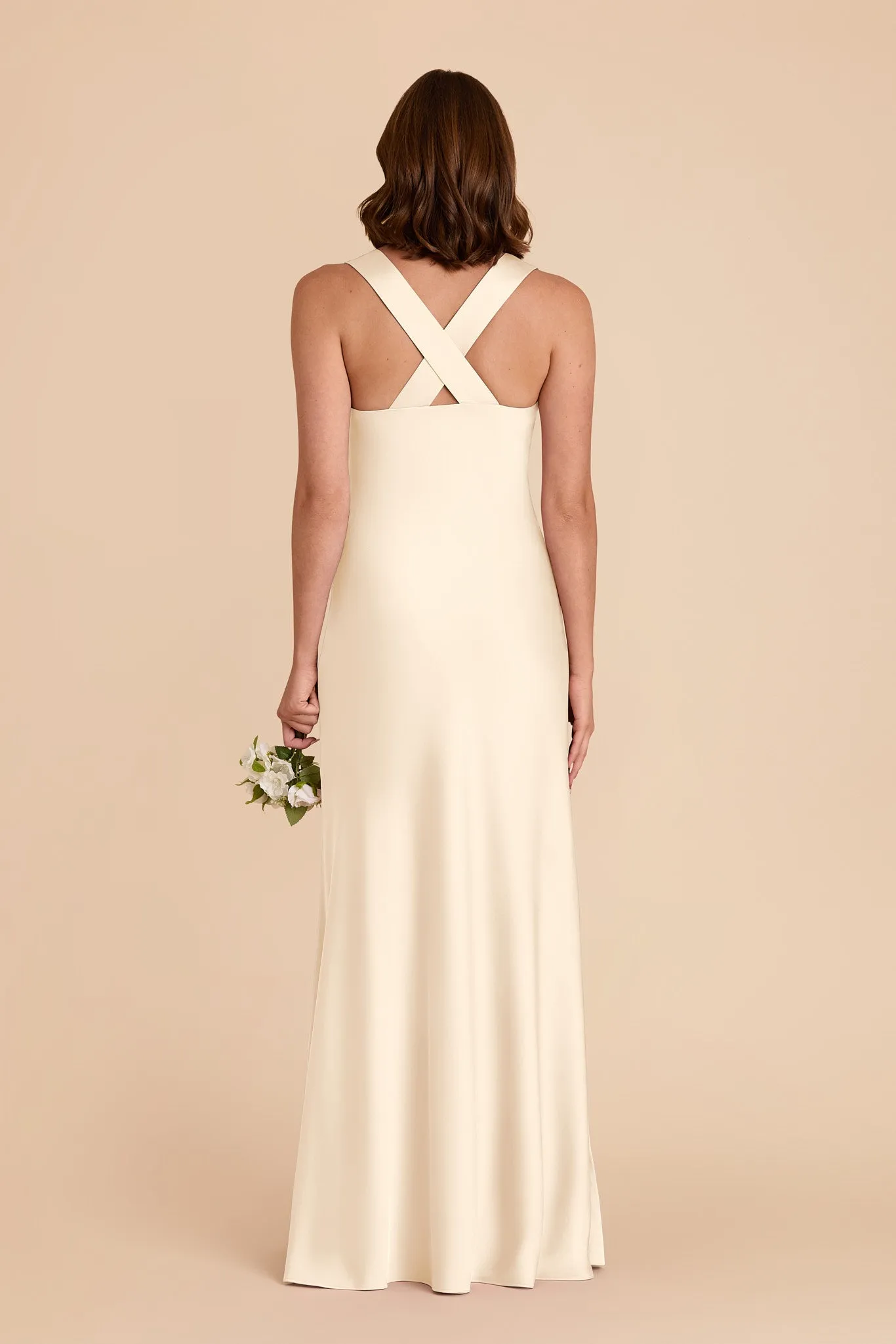 Veronica Matte Satin Dress - Ivory Cream sold by Birdy Grey product image thumbnail 5