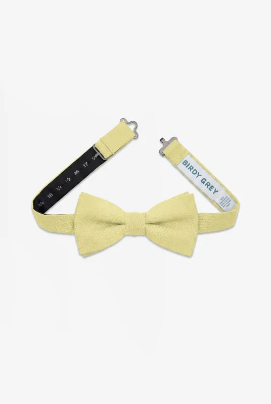 Dan Pre Tied Bow Tie - Lemon Sorbet made by Birdy Grey