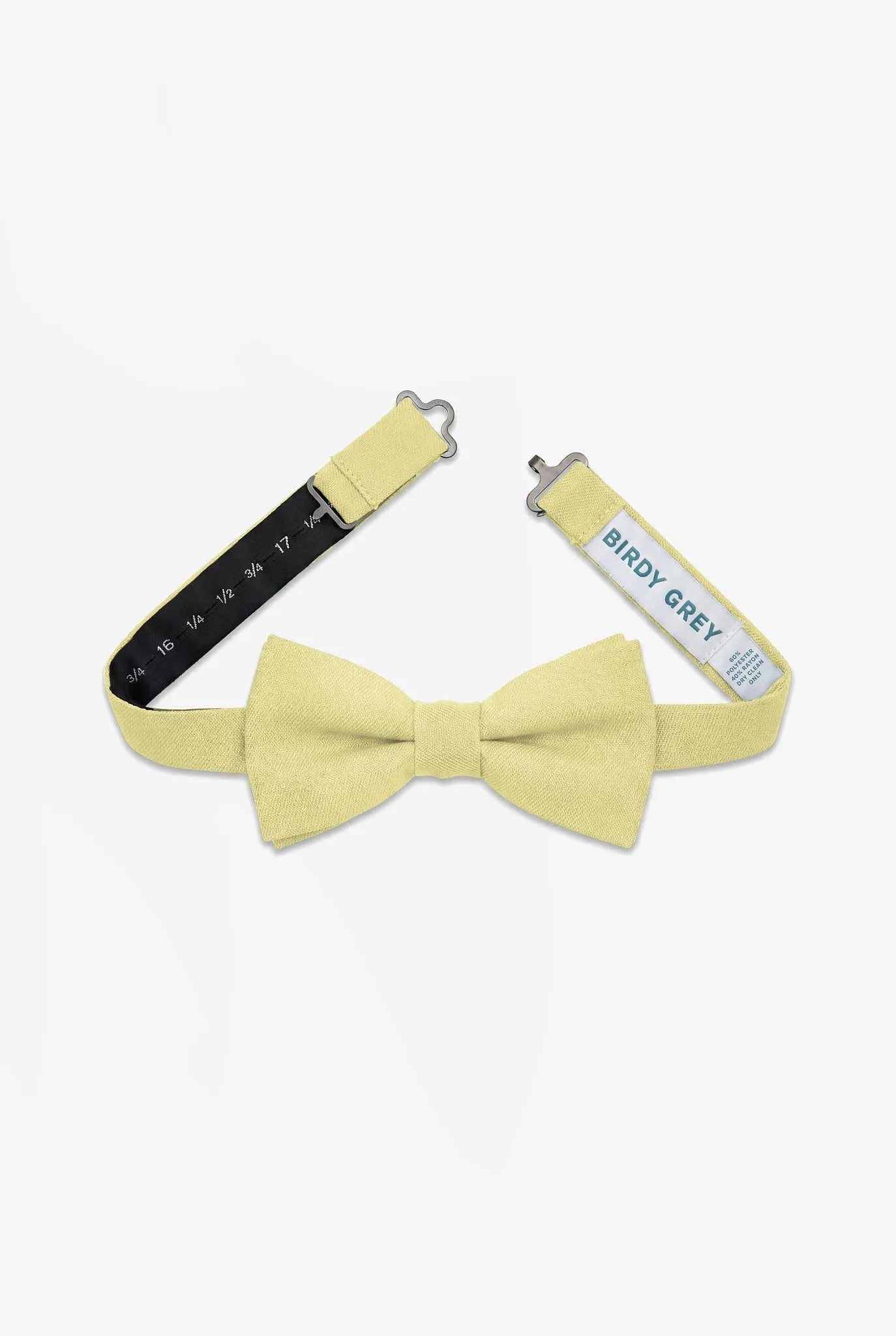 Dan Pre Tied Bow Tie - Lemon Sorbet sold by Birdy Grey