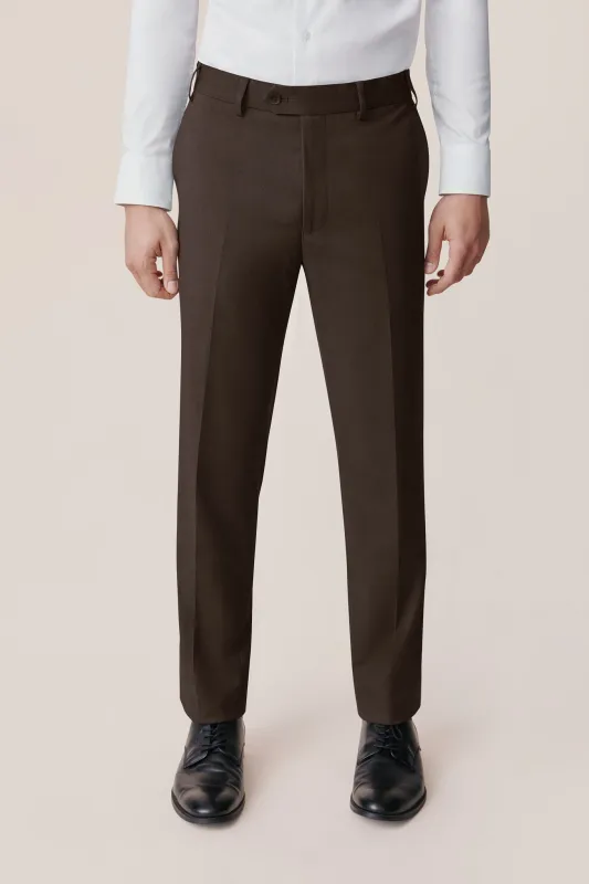 Taylor Suit Pants - Dark Brown made by Birdy Grey