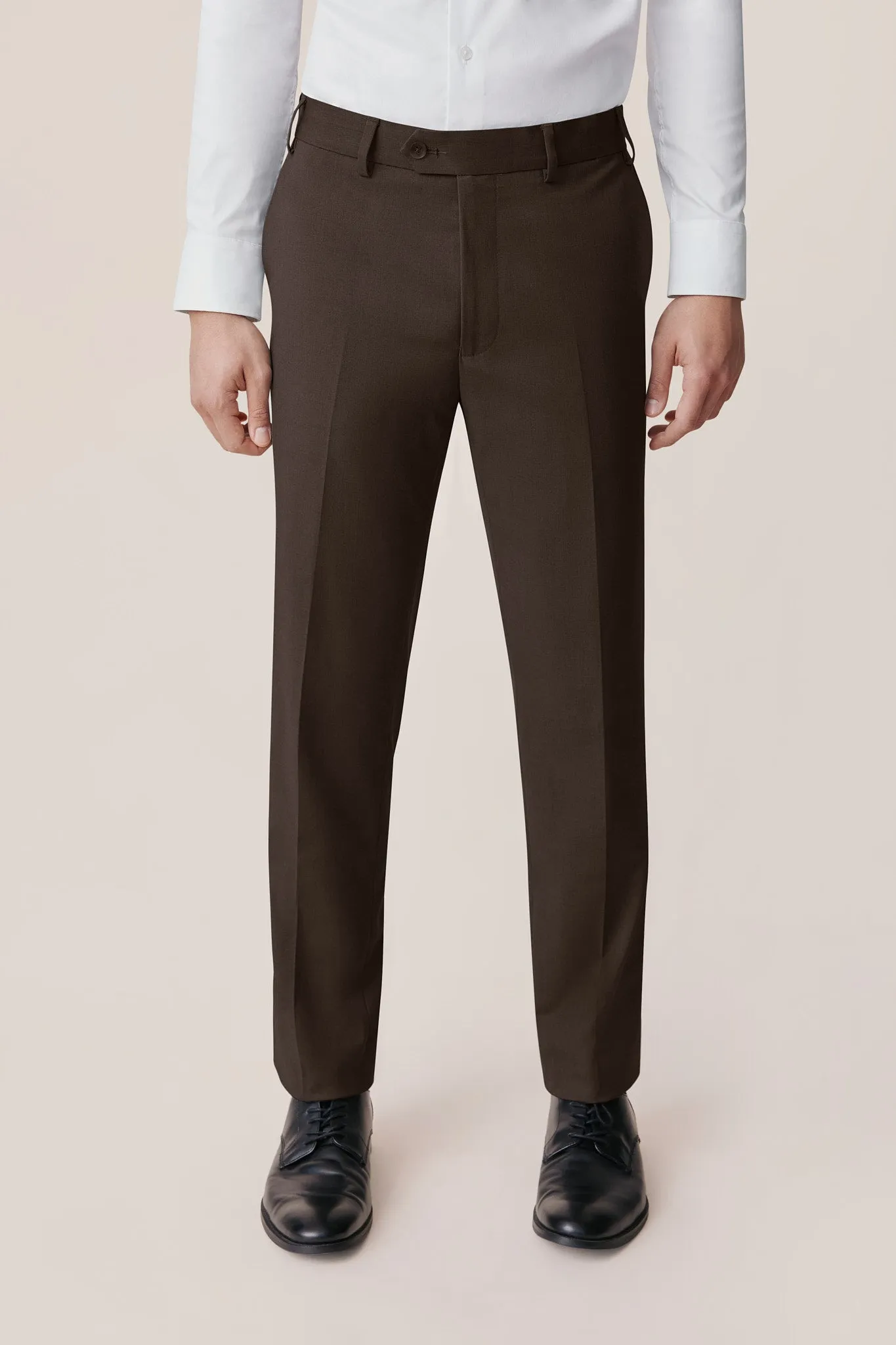 Taylor Suit Pants - Dark Brown sold by Birdy Grey