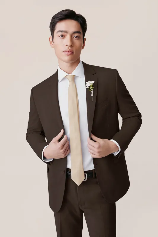 Taylor Suit Jacket - Dark Brown made by Birdy Grey