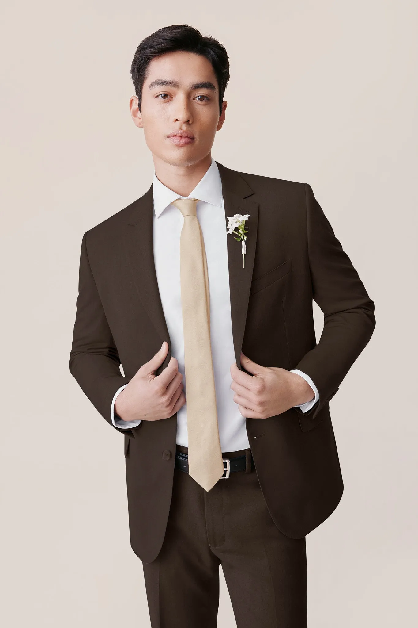 Taylor Suit Jacket - Dark Brown sold by Birdy Grey