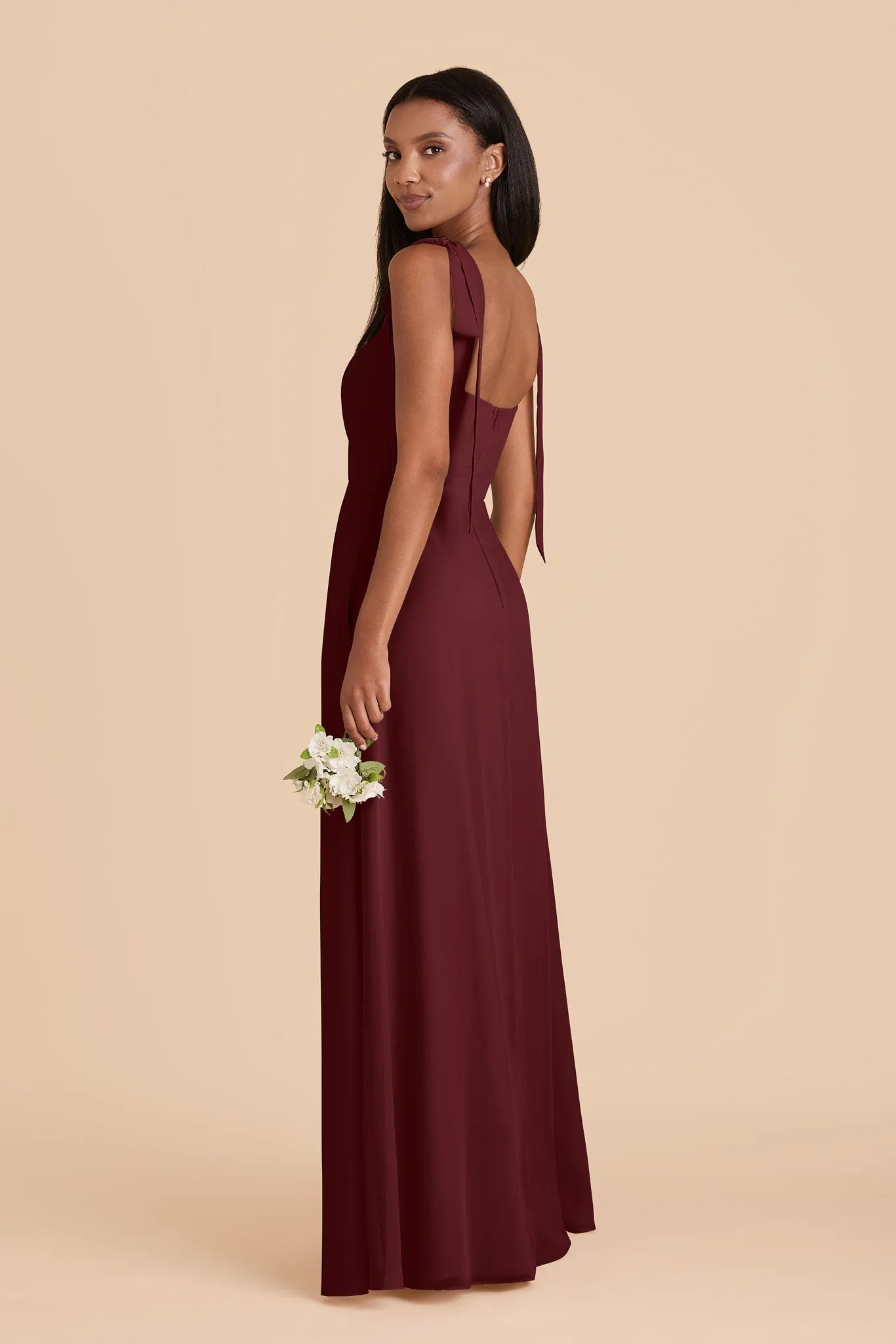 Alex Chiffon Dress - Black Cherry sold by Birdy Grey product image thumbnail 5