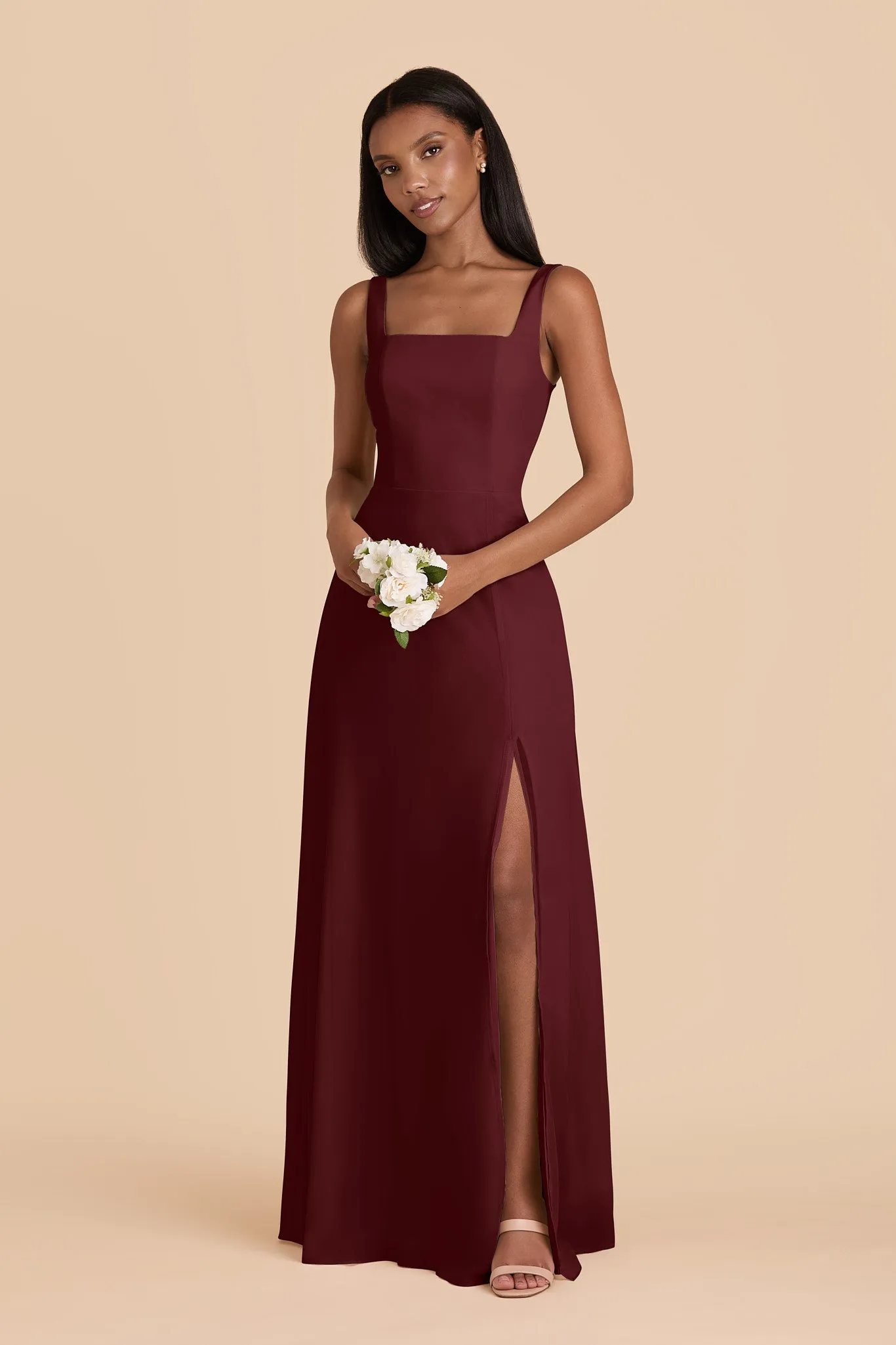 Alex Chiffon Dress - Black Cherry sold by Birdy Grey product image thumbnail 4