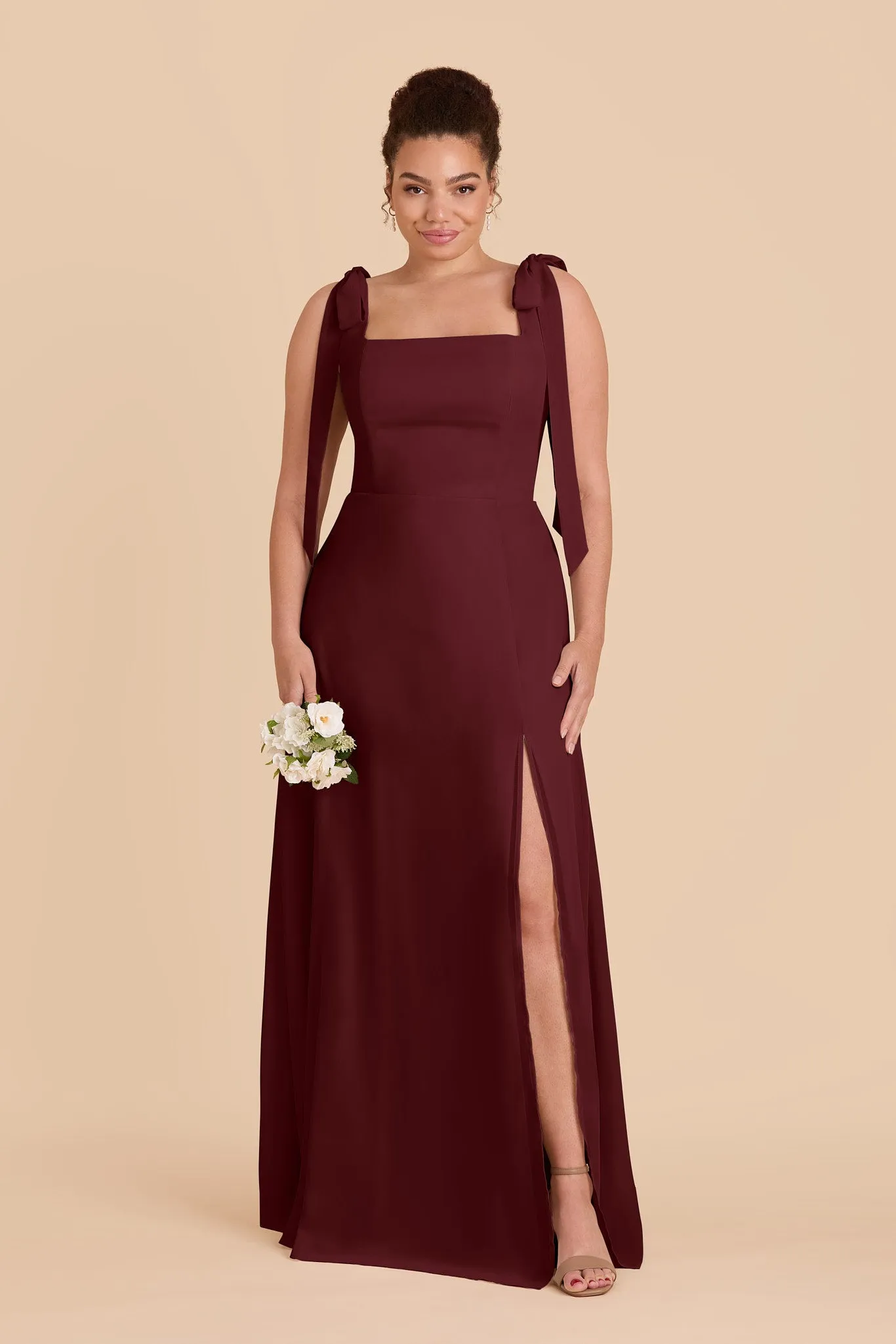 Alex Chiffon Dress - Black Cherry sold by Birdy Grey product image thumbnail 2