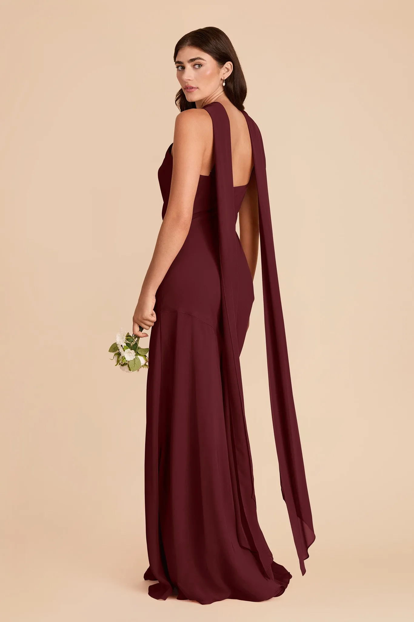 Eileen Chiffon Dress - Black Cherry sold by Birdy Grey product image thumbnail 5