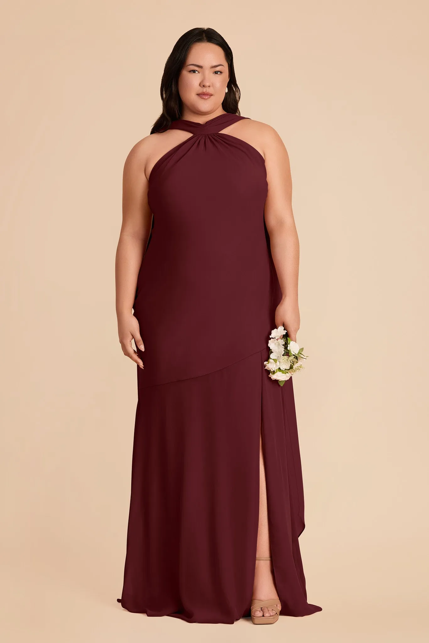 Eileen Chiffon Dress - Black Cherry sold by Birdy Grey product image thumbnail 2