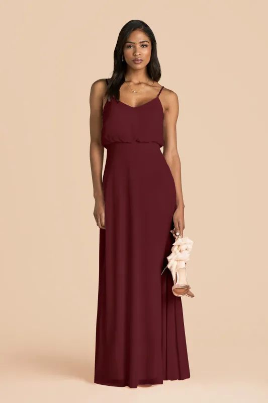 Gwennie Chiffon Dress - Black Cherry made by Birdy Grey