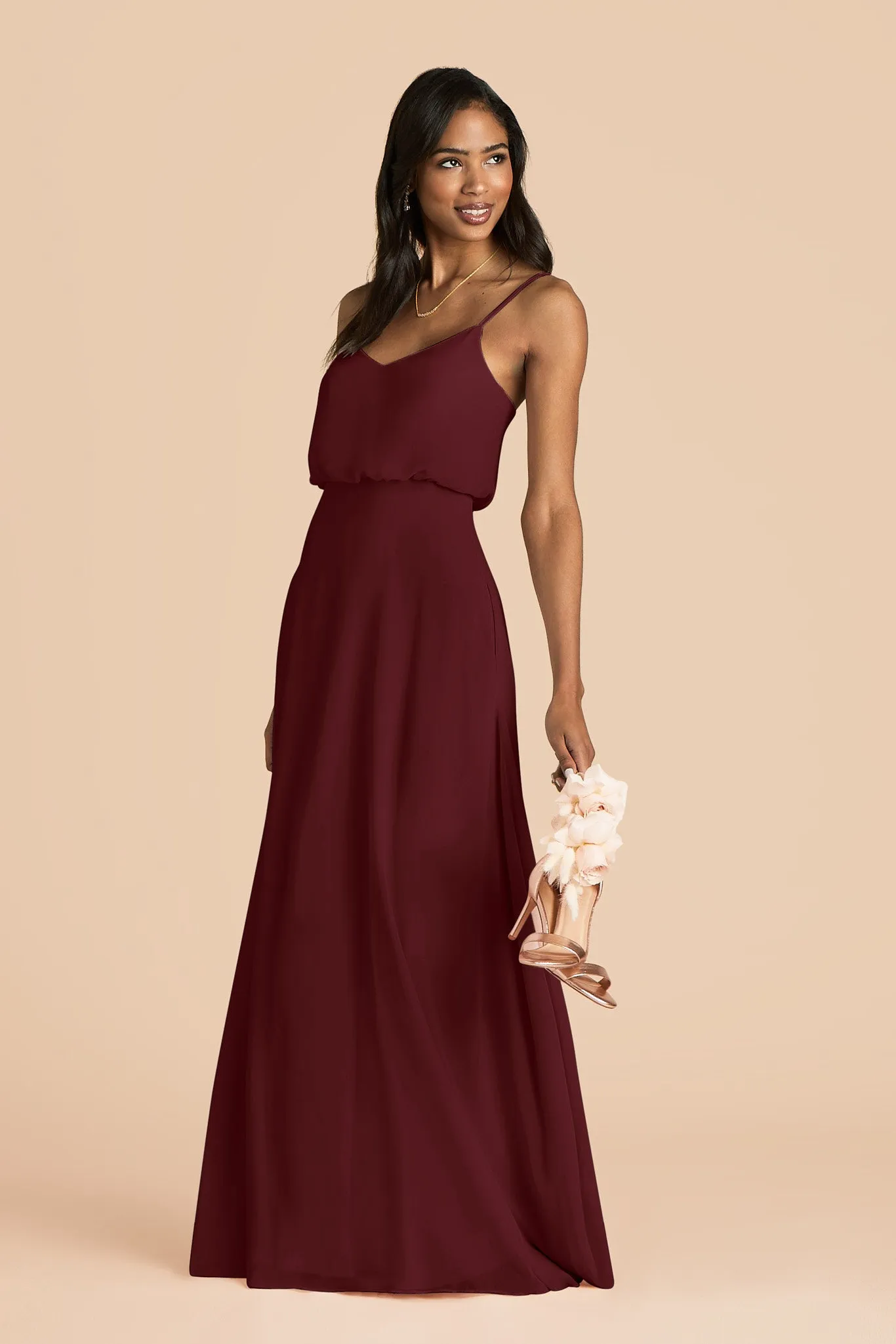Gwennie Chiffon Dress - Black Cherry sold by Birdy Grey product image thumbnail 3