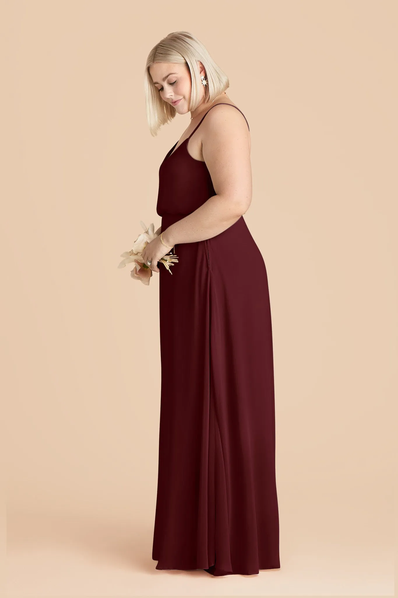 Gwennie Chiffon Dress - Black Cherry sold by Birdy Grey product image thumbnail 4