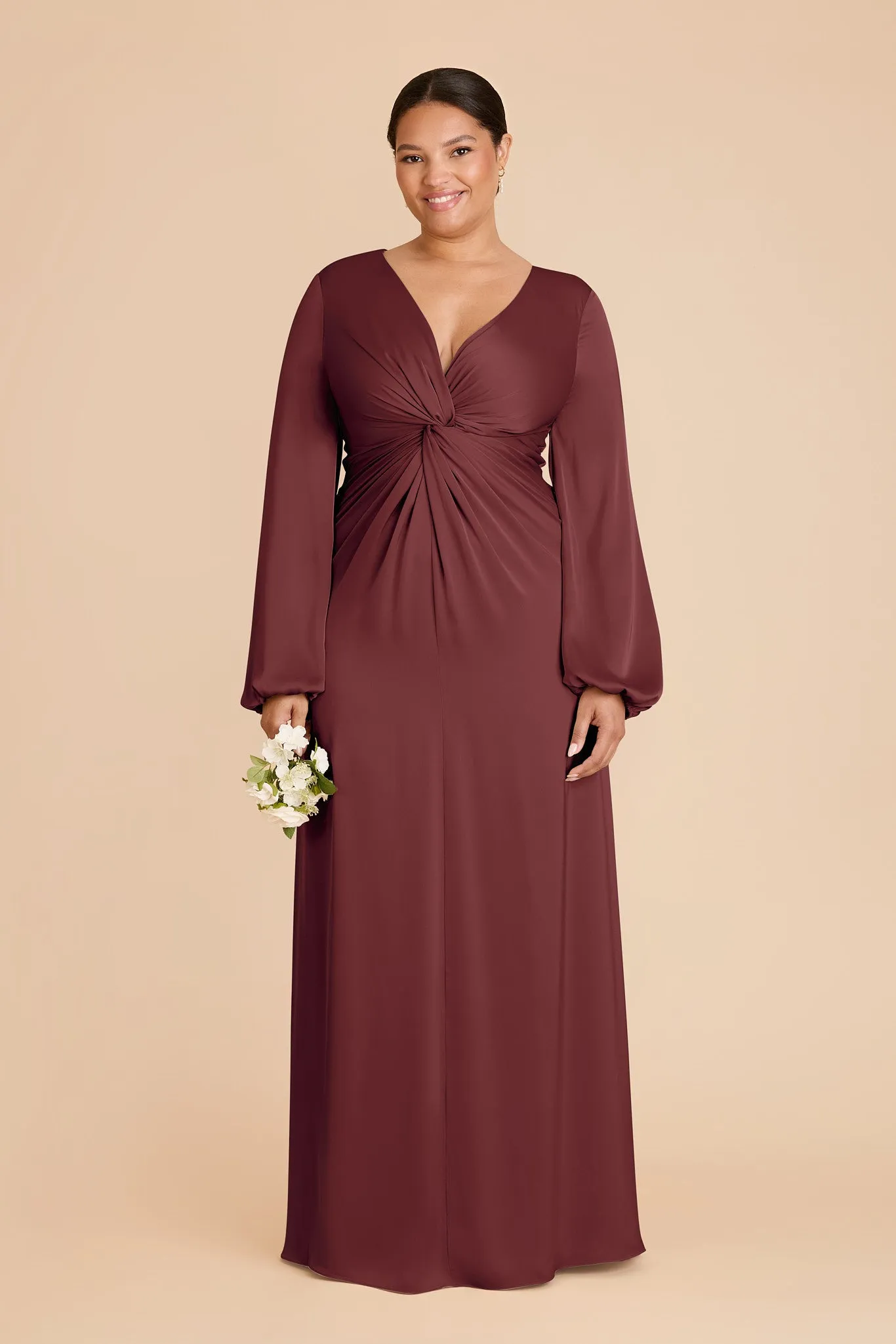Juniper Matte Satin Dress - Rosewood sold by Birdy Grey product image thumbnail 2