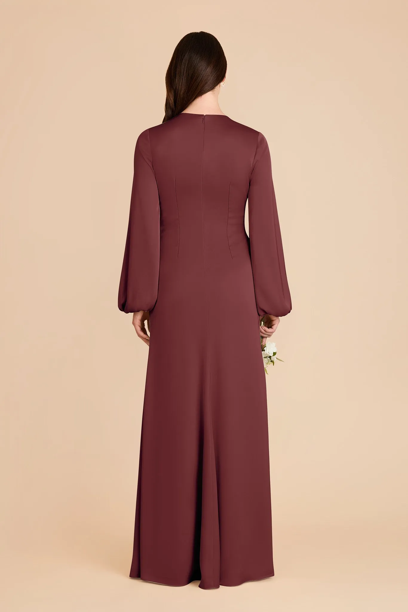 Juniper Matte Satin Dress - Rosewood sold by Birdy Grey product image thumbnail 5