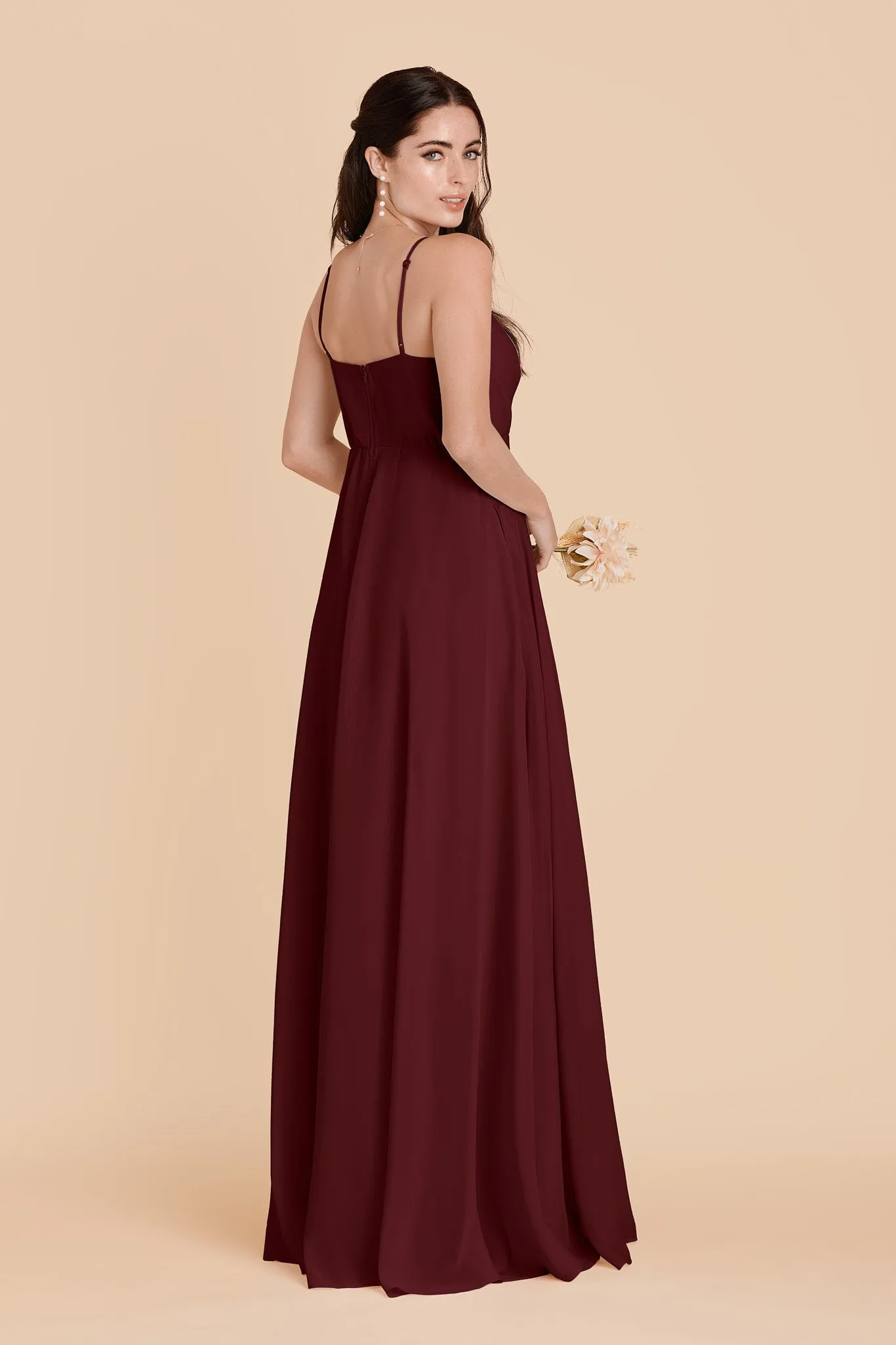 Kaia Chiffon Dress - Black Cherry sold by Birdy Grey product image thumbnail 4