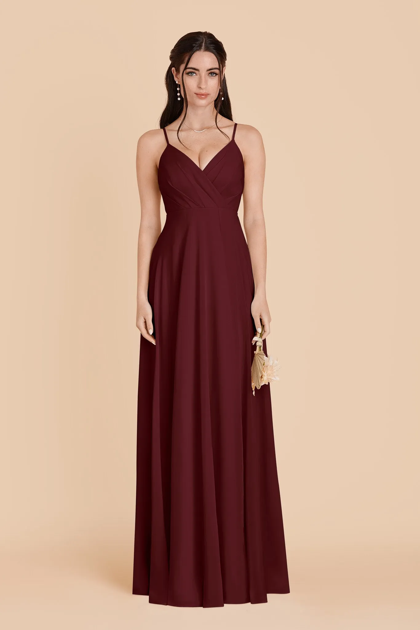 Kaia Chiffon Dress - Black Cherry sold by Birdy Grey
