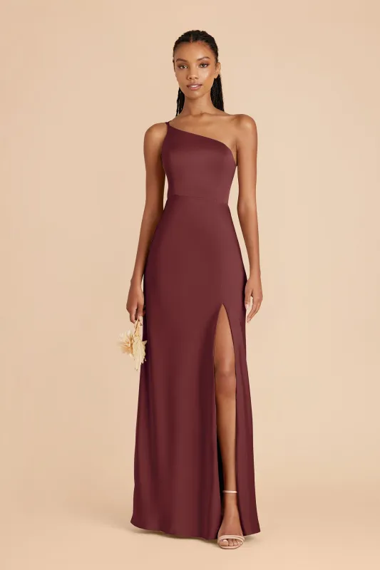 Kensie Matte Satin Dress - Rosewood made by Birdy Grey
