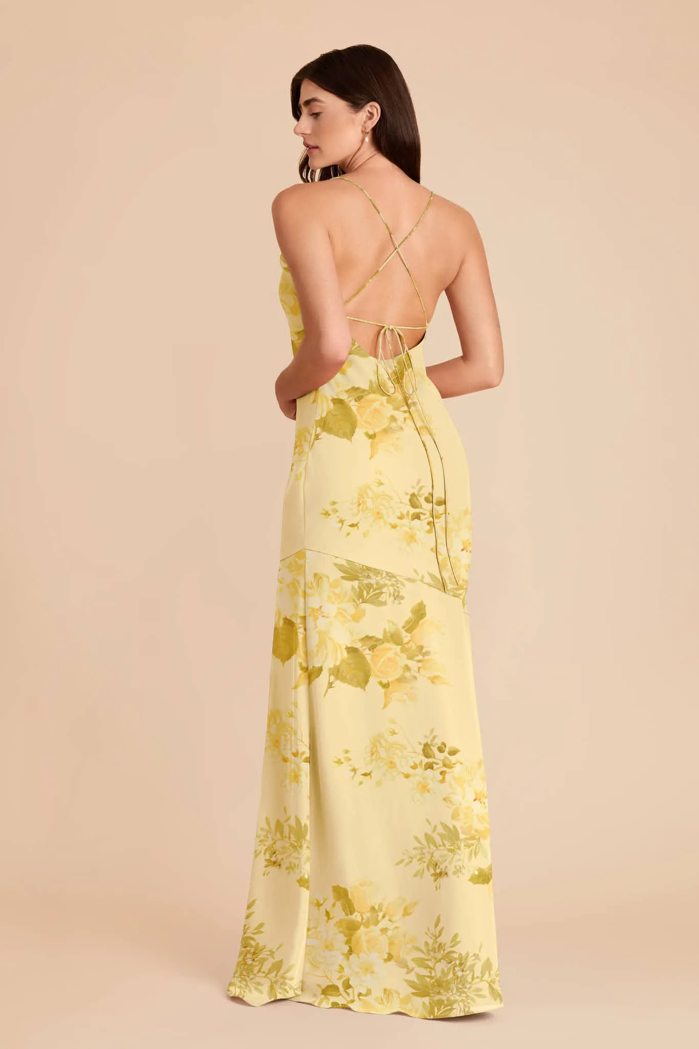 Olivia Chiffon Dress - Lemon Sorbet Romantic Bouquet sold by Birdy Grey product image thumbnail 3
