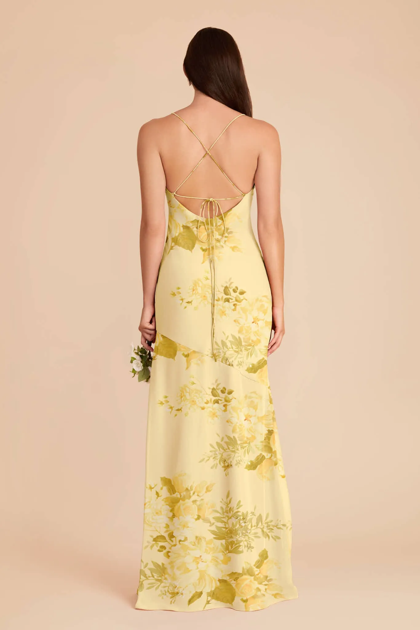 Olivia Chiffon Dress - Lemon Sorbet Romantic Bouquet sold by Birdy Grey product image thumbnail 4
