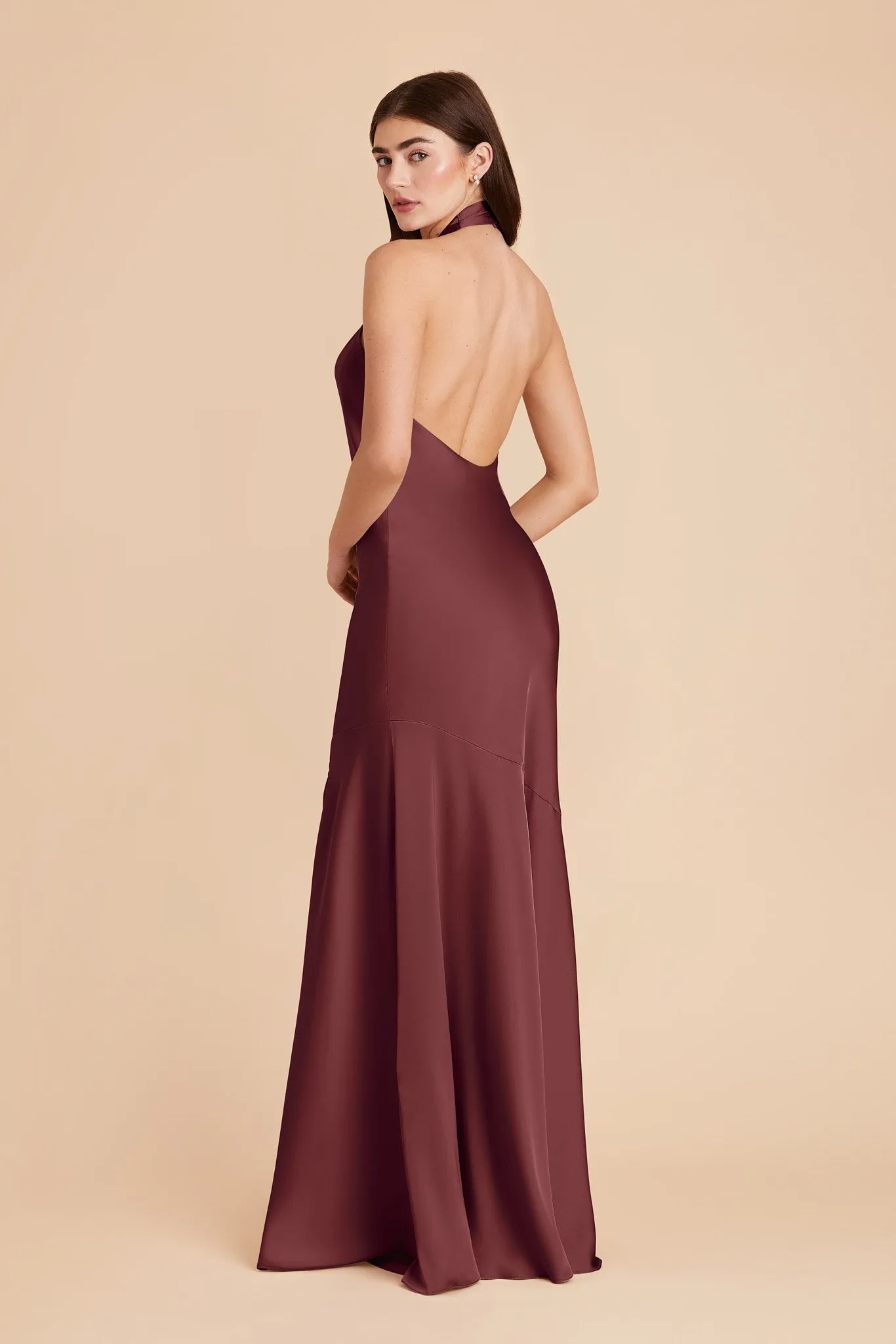 Stephanie Matte Satin Dress - Rosewood sold by Birdy Grey product image thumbnail 4
