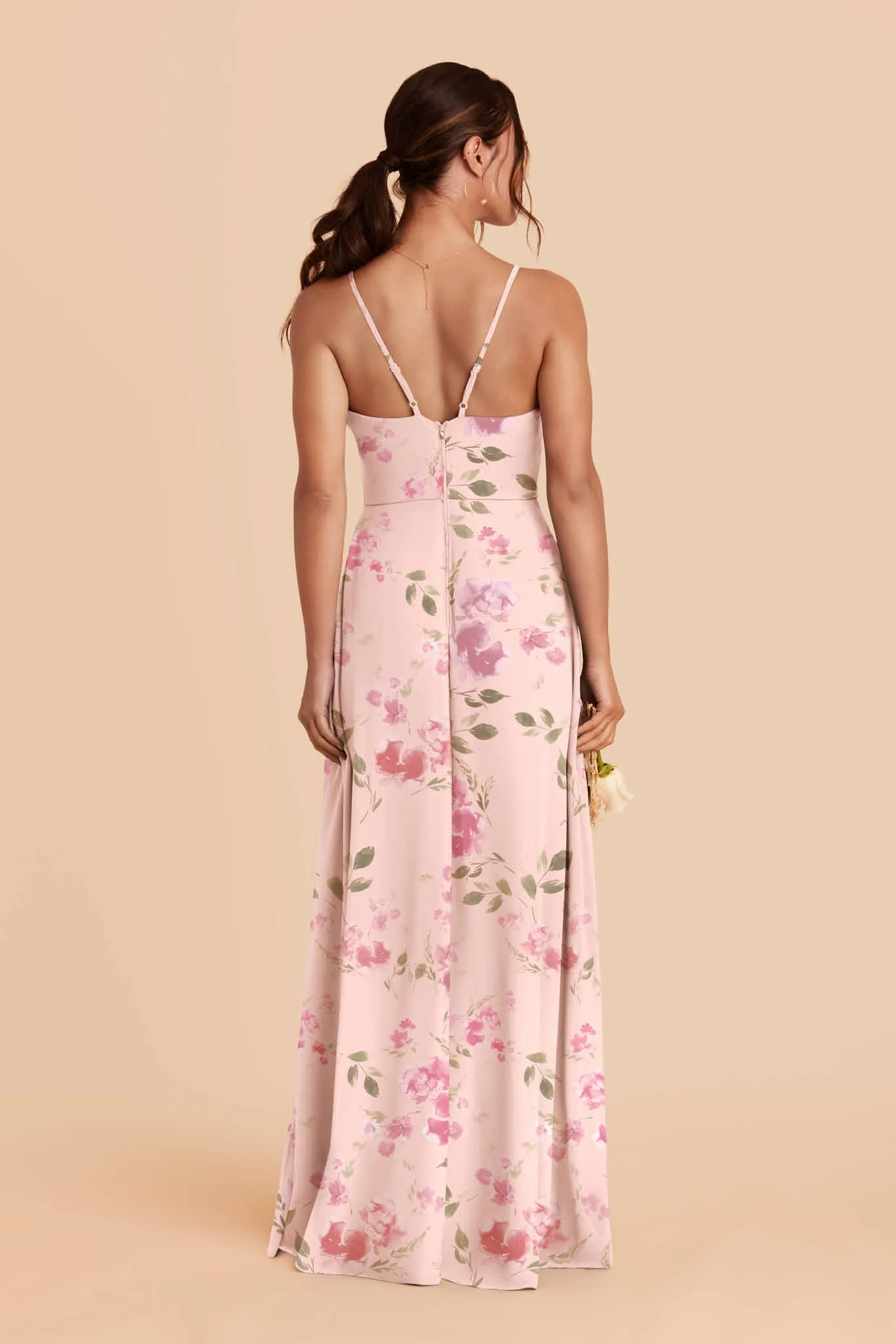 Theresa Chiffon Dress - Blush Pink Rococo Floral sold by Birdy Grey product image thumbnail 3