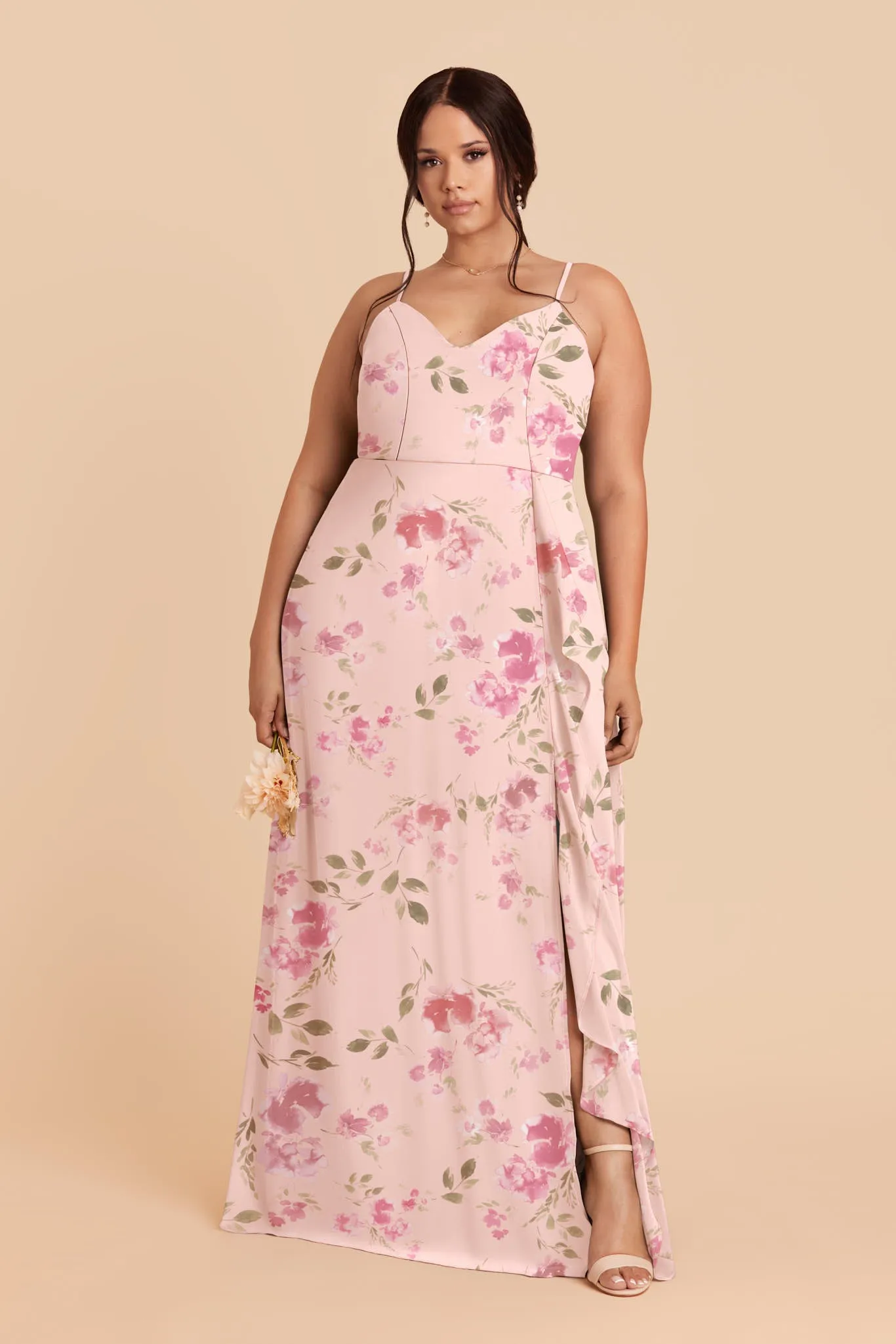Theresa Chiffon Dress - Blush Pink Rococo Floral sold by Birdy Grey product image thumbnail 2