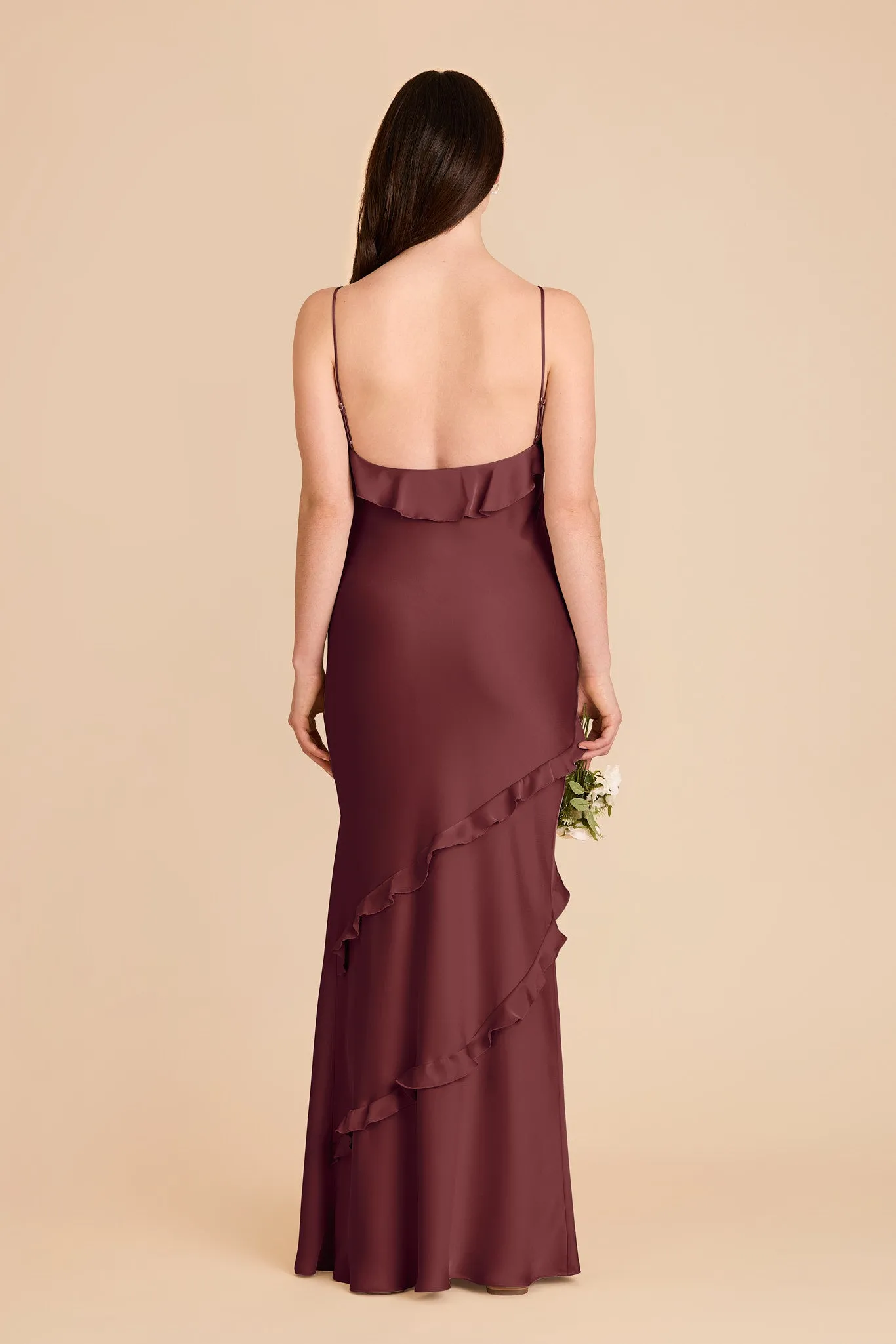 Valentina Matte Satin Dress - Rosewood sold by Birdy Grey product image thumbnail 5