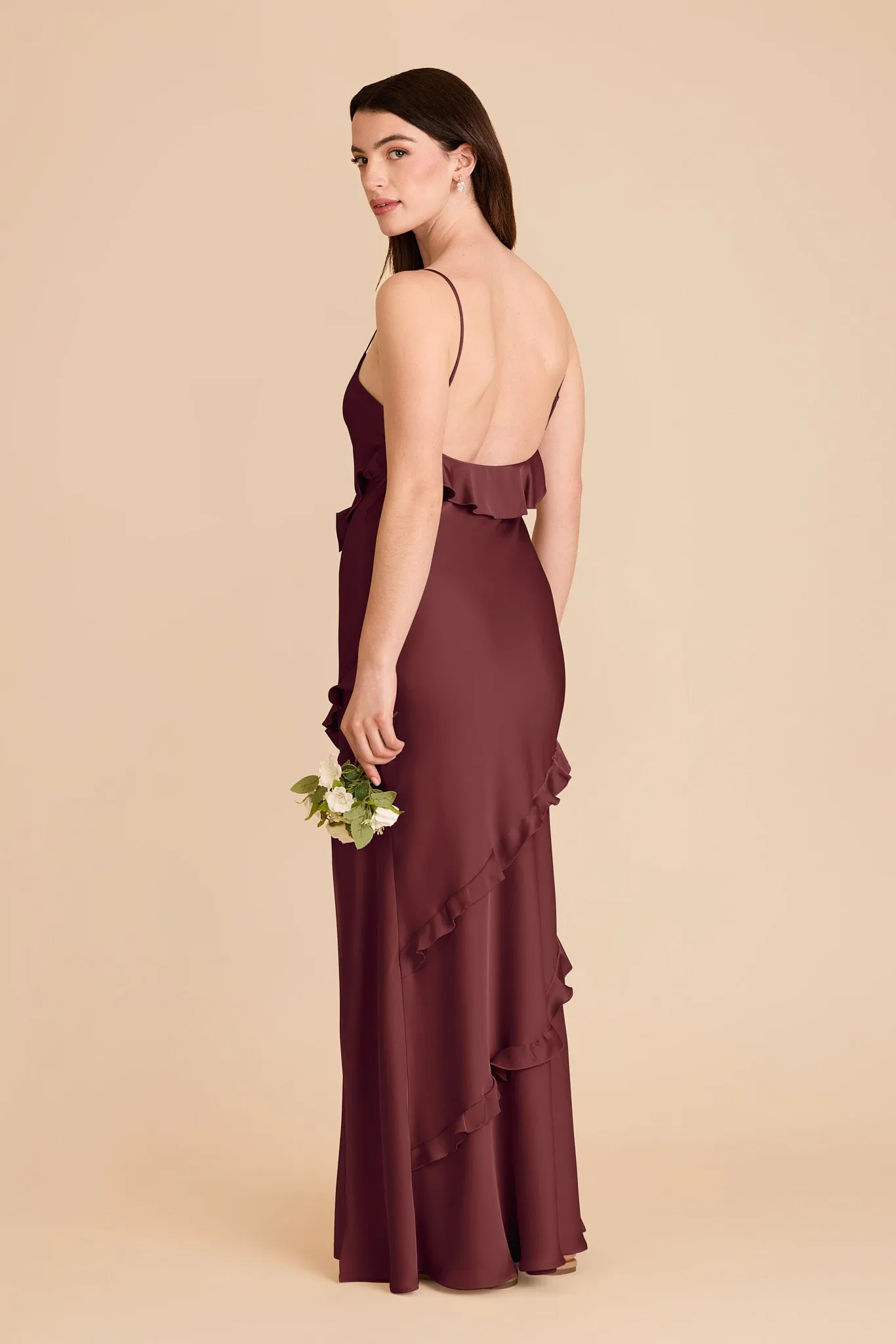 Valentina Matte Satin Dress - Rosewood sold by Birdy Grey product image thumbnail 4