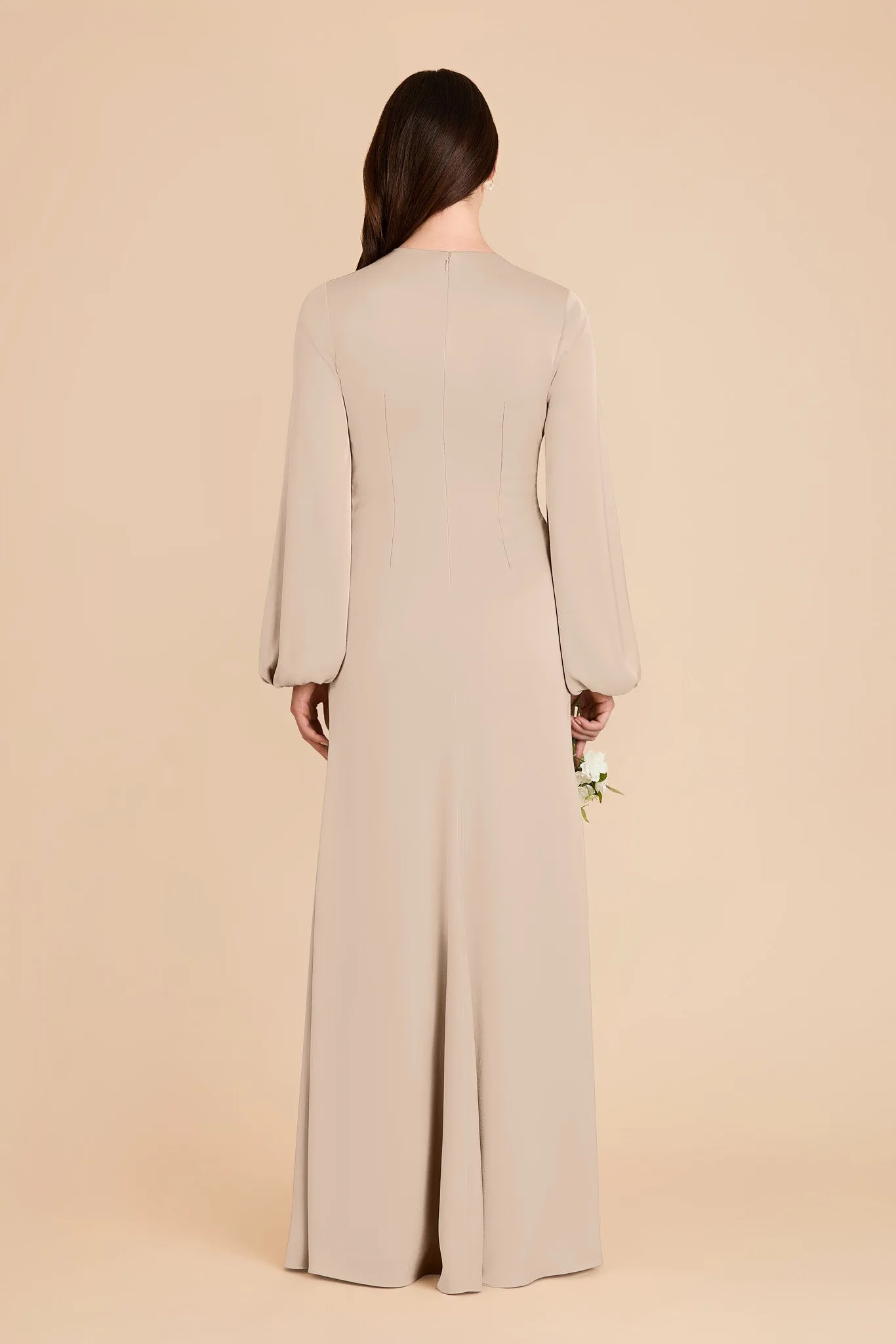 Juniper Matte Satin Dress - Almond sold by Birdy Grey product image thumbnail 5