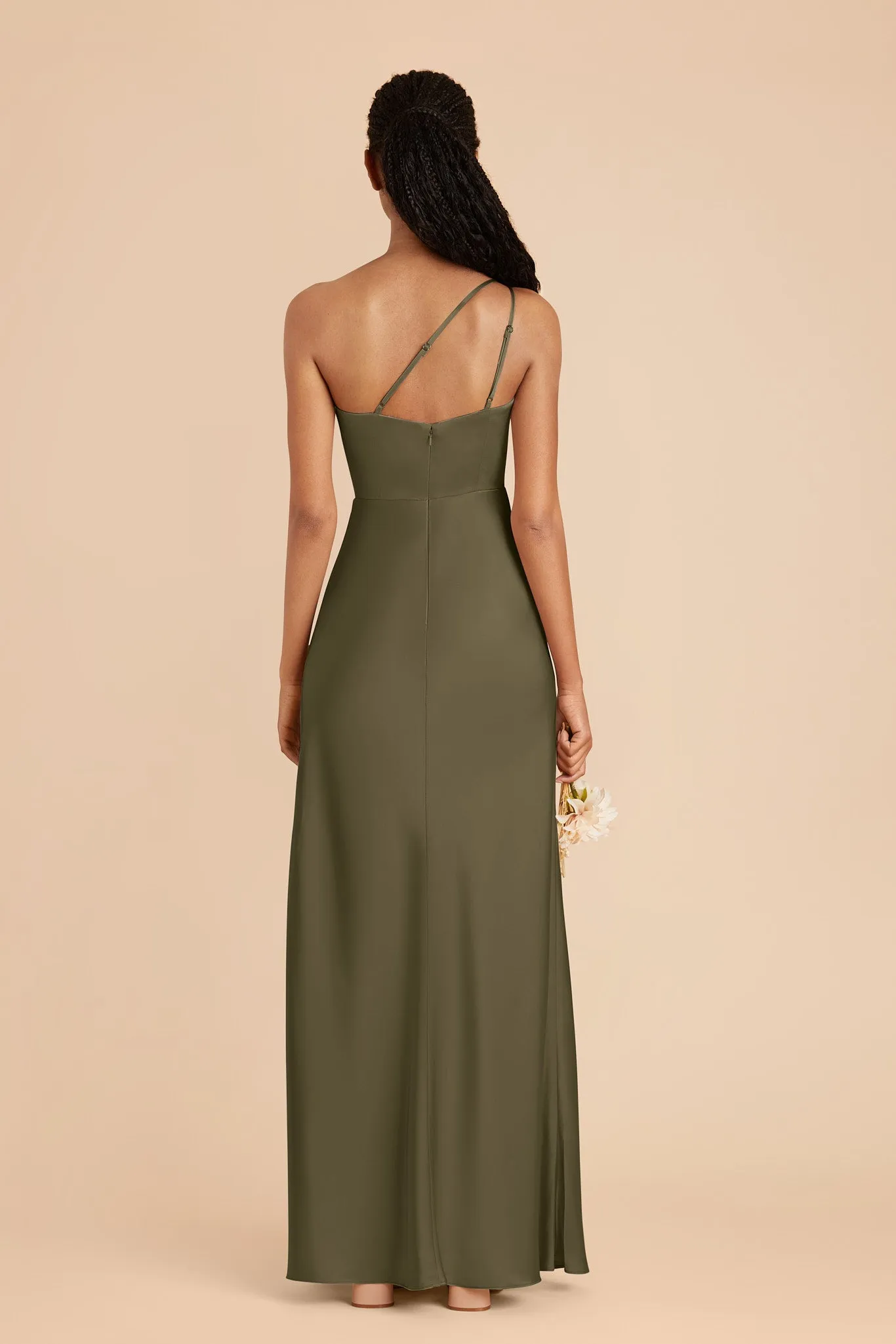 Kensie Matte Satin Dress - Thyme sold by Birdy Grey product image thumbnail 4