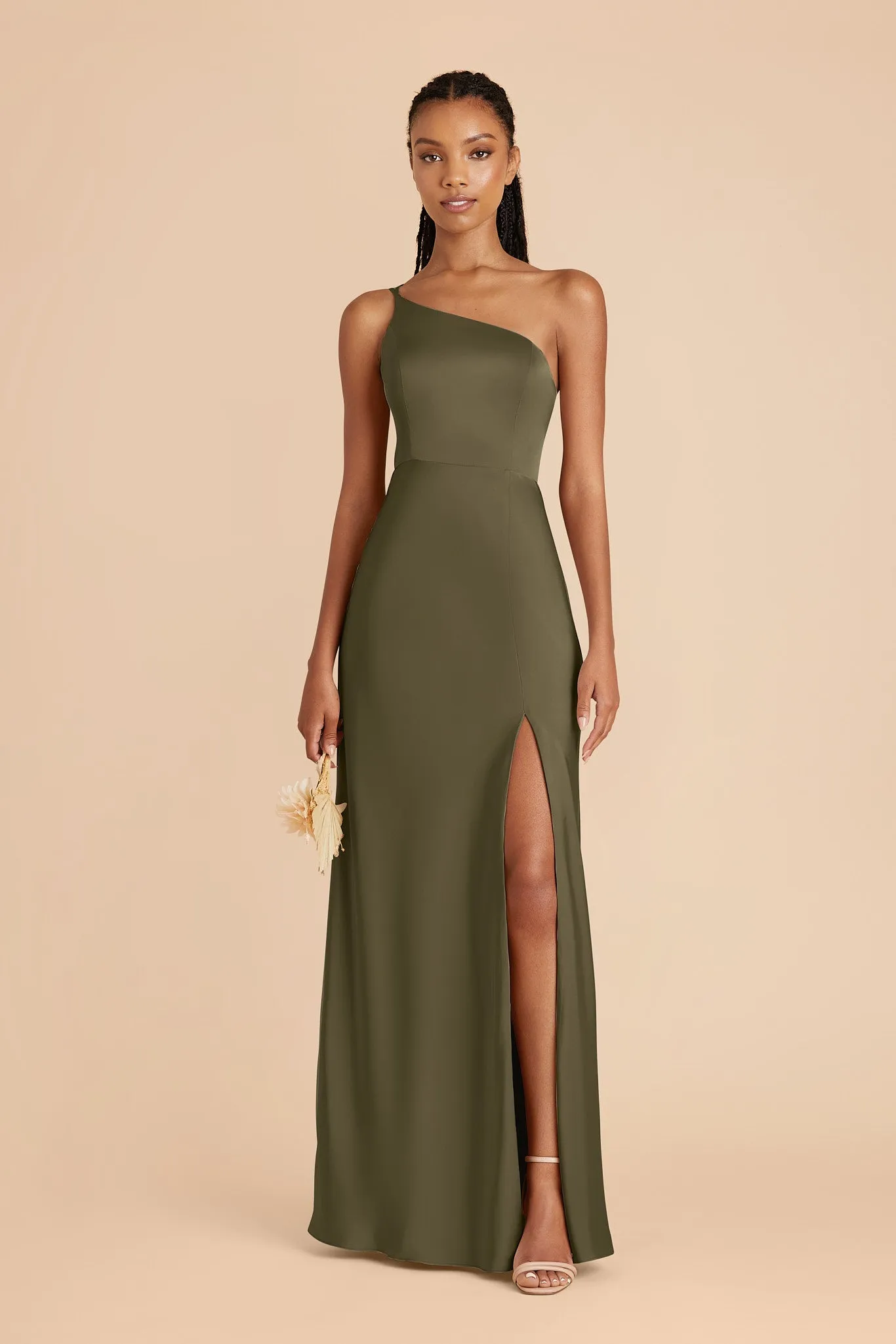 Kensie Matte Satin Dress - Thyme sold by Birdy Grey
