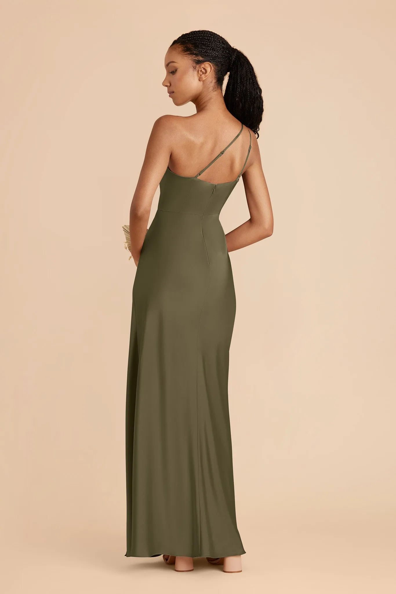 Kensie Matte Satin Dress - Thyme sold by Birdy Grey product image thumbnail 3
