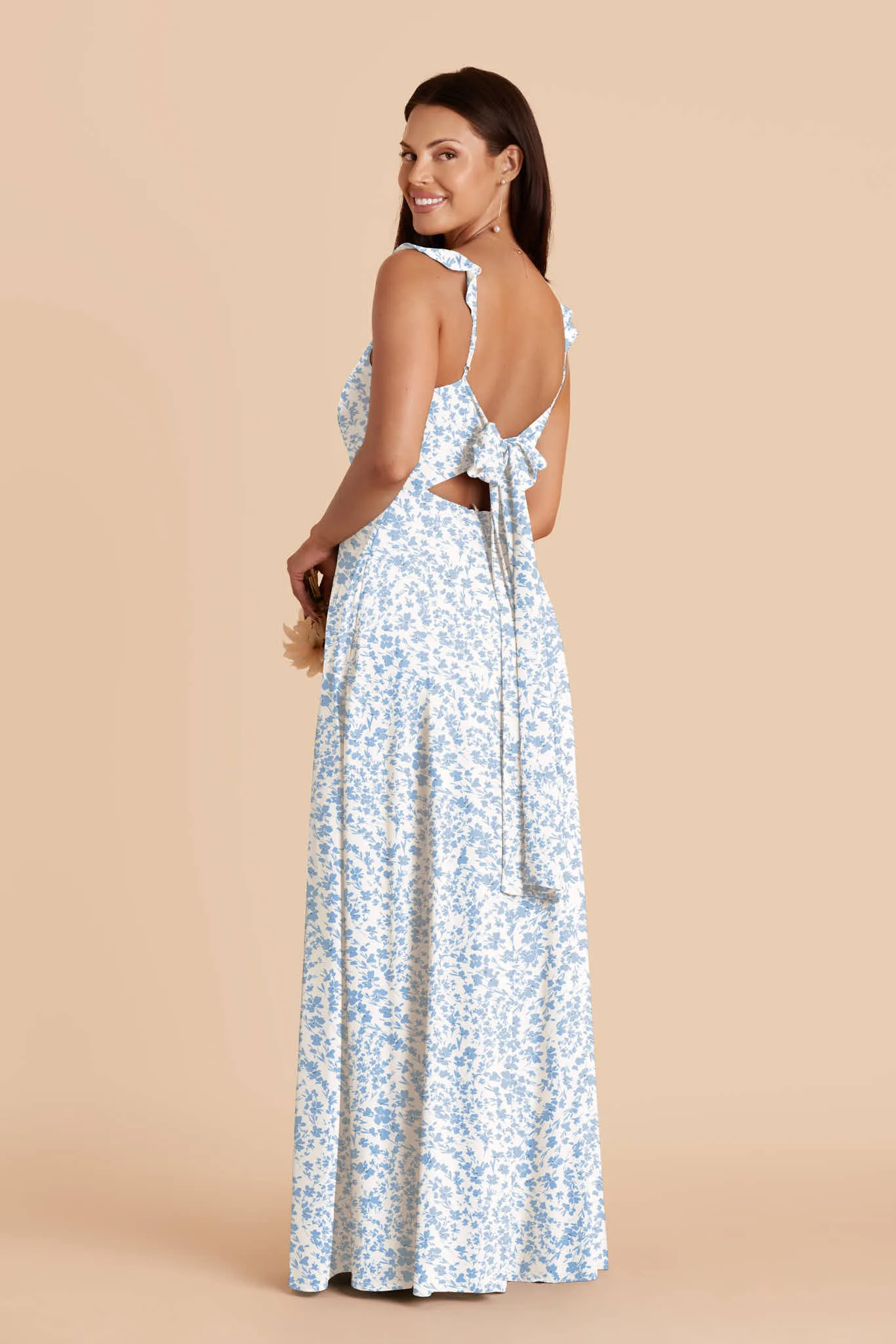 Doris Chiffon Dress - Blue Dreamy Ditsy sold by Birdy Grey product image thumbnail 3