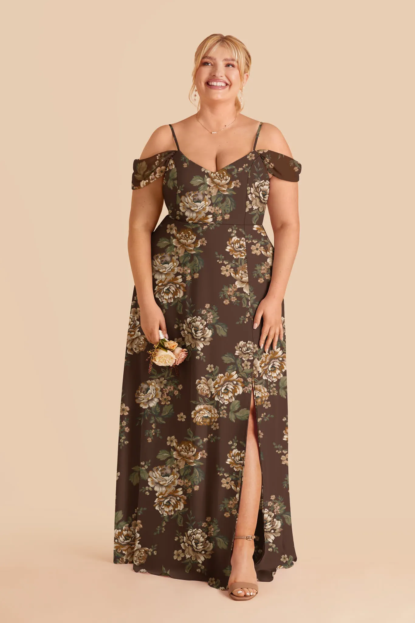 Devin Chiffon Dress Slit - Rustic Meadows sold by Birdy Grey product image thumbnail 2