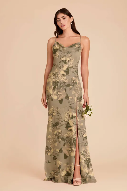 Olivia Chiffon Dress - Doe Painted Botanics made by Birdy Grey
