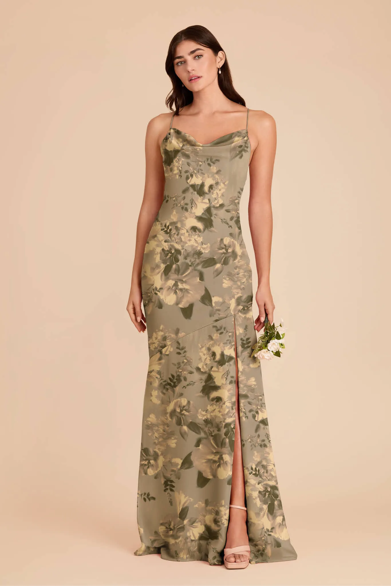 Olivia Chiffon Dress - Doe Painted Botanics sold by Birdy Grey