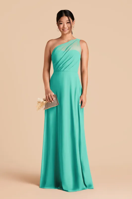 Kira Chiffon Dress - Aquamarine made by Birdy Grey