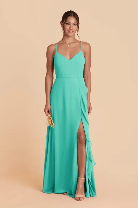 Theresa Chiffon Dress - Aquamarine made by Birdy Grey