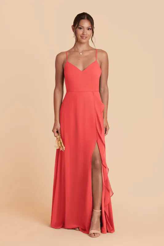Theresa Chiffon Dress - Guava made by Birdy Grey